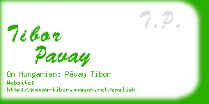 tibor pavay business card